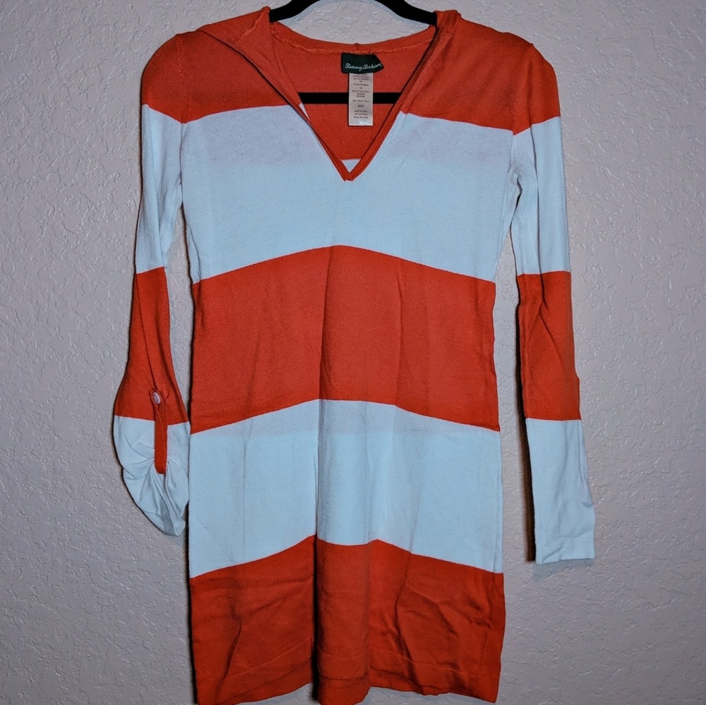 Tommy Bahama hooded long sleeves shirt/tunic